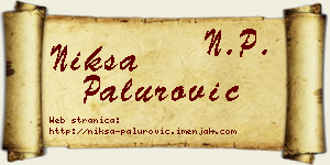 Nikša Palurović vizit kartica